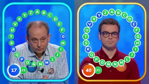 Javier y Pablo, en un tenso rosco con un bote de 1.504.000 euros: “No me fio un pelo de este señor” Javier y Pablo, en un tenso rosco con un bote de 1.504.000 euros: “No me fio un pelo de este señor”