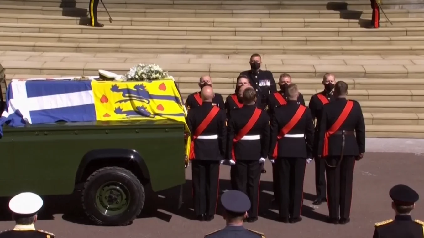 Momento del funeral en memoria del duque de Edimburgo