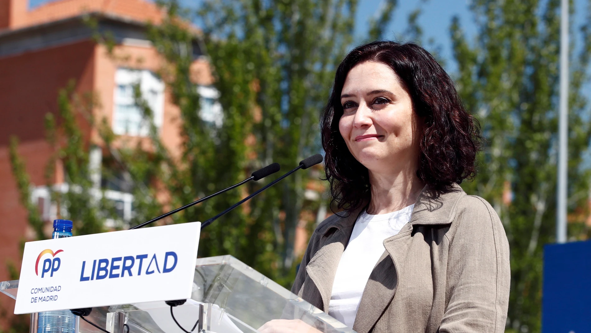 La presidenta de la Comunidad de Madrid y candidata del PP a la reelección, Isabel Díaz Ayuso