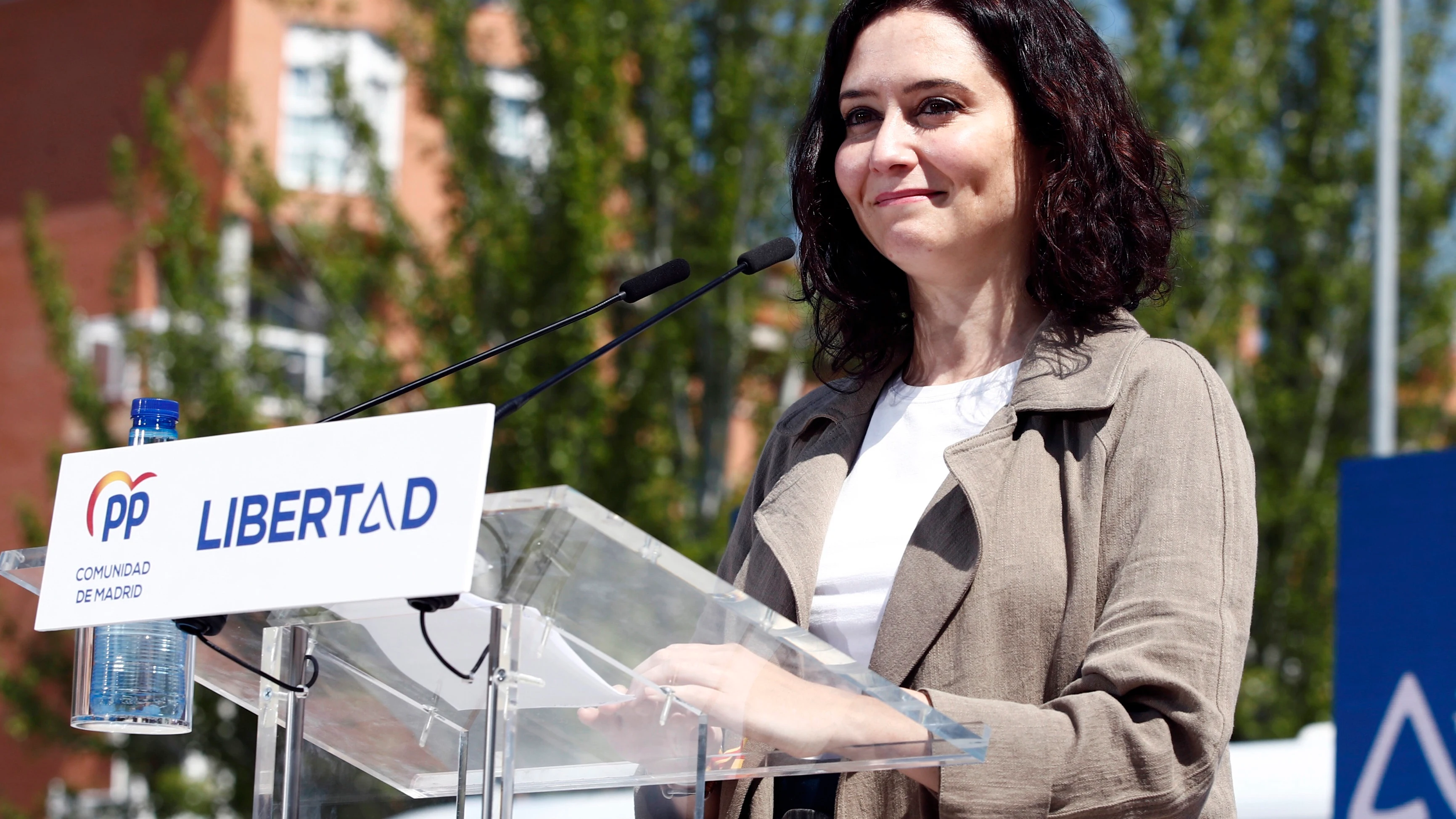 La presidenta de la Comunidad de Madrid y candidata del PP a la reelecci&oacute;n, Isabel D&iacute;az Ayuso
