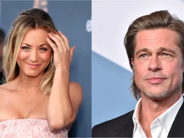 Brad Pitt y Kaley Cuoco Brad Pitt y Kaley Cuoco