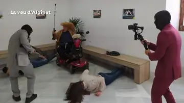 Imagen del rodaje de la película en Alginet Imagen del rodaje de la película en Alginet