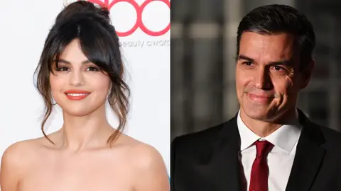 Selena Gomez y Pedro Sánchez Selena Gomez y Pedro Sánchez