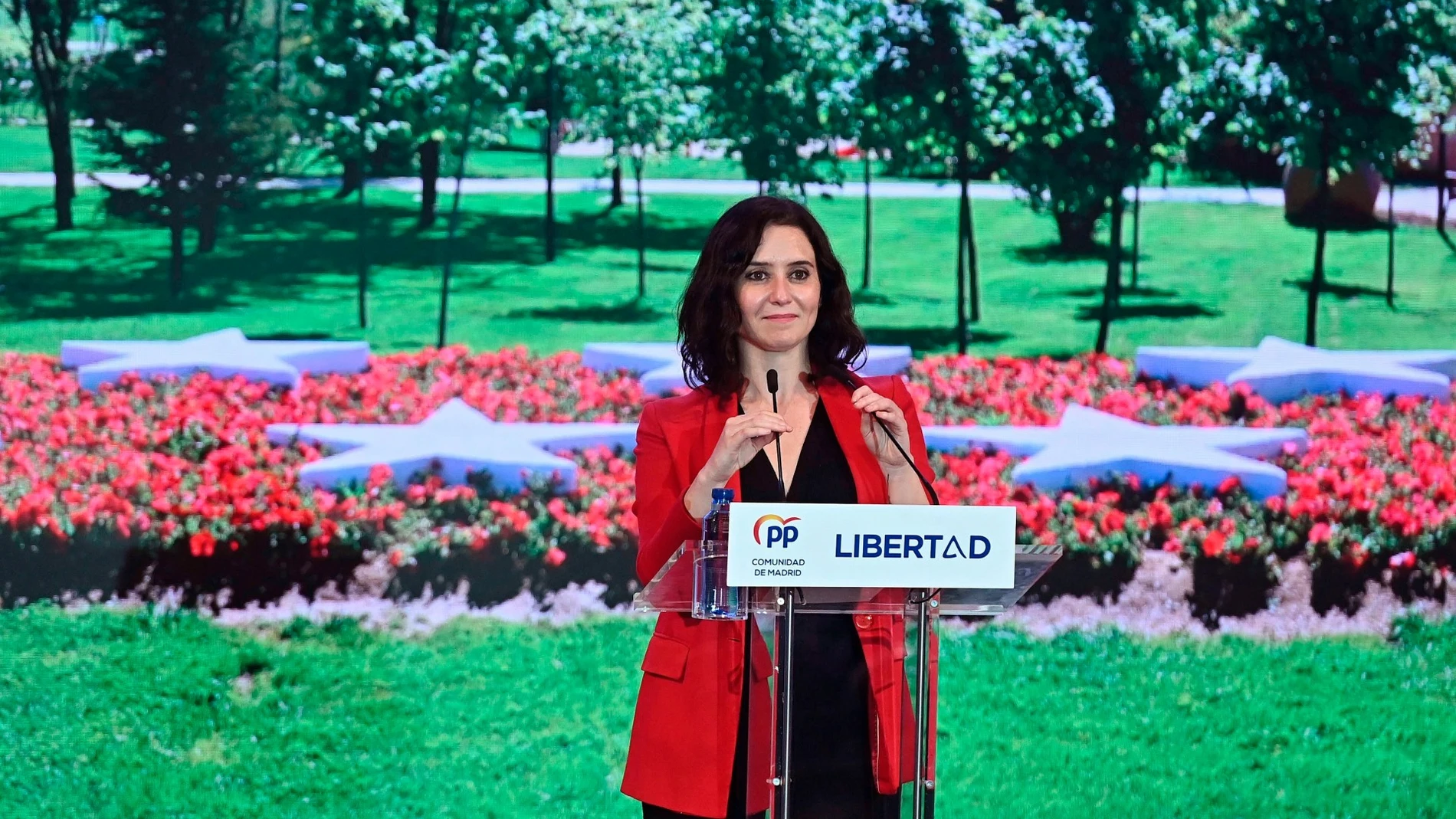 Isabel Díaz Ayuso, en un acto electoral