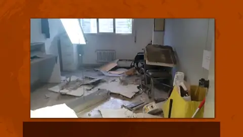 Se rompe el falso techo de una habitación del Gregorio Marañón Se rompe el falso techo de una habitación del Gregorio Marañón
