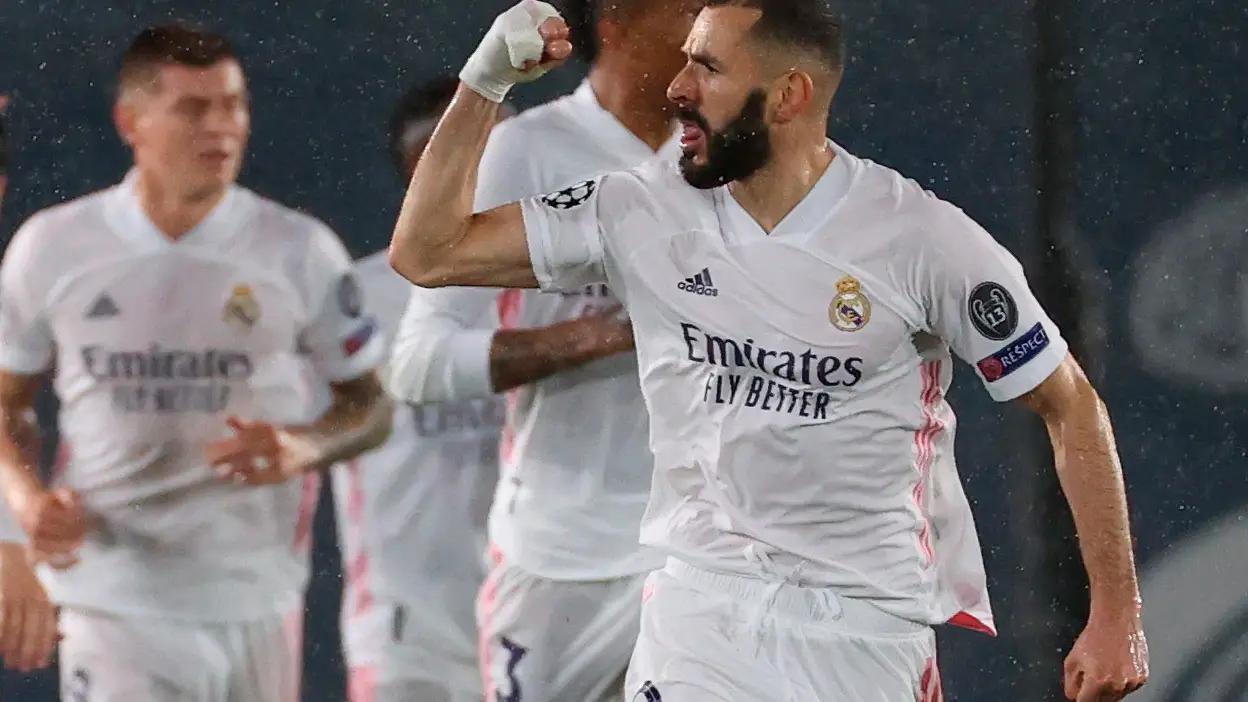 Karim Benzema celebra un gol ante el Chelsea Karim Benzema celebra un gol ante el Chelsea