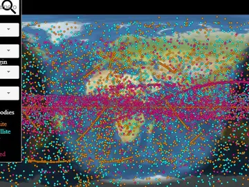 Consulta en este mapa en tiempo real los satélites y la basura espacial que orbitan la Tierra Consulta en este mapa en tiempo real los satélites y la basura espacial que orbitan la Tierra