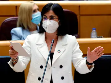 La ministra de Sanidad, Carolina Darias, en el Senado La ministra de Sanidad, Carolina Darias, en el Senado