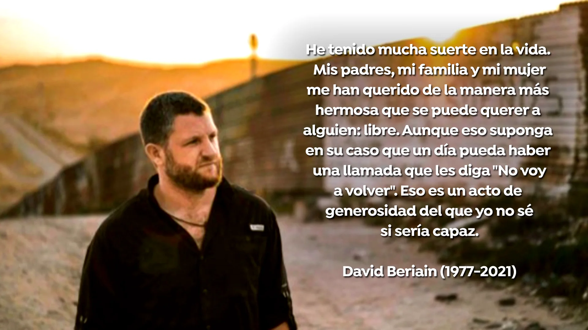 El mensaje de David Beriain