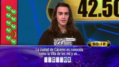 Una pregunta y cincuenta segundos separan a Borja de 42.500 euros en el Duelo Final de ‘¡Ahora caigo!’