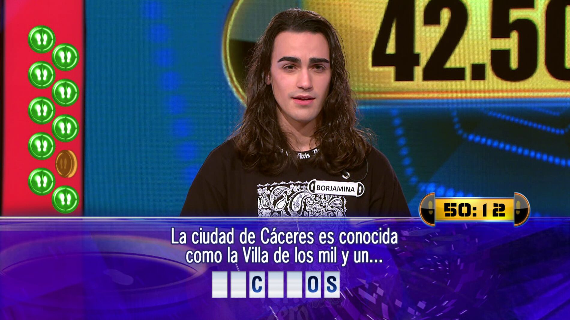 Una pregunta y cincuenta segundos separan a Borja de 42.500 euros en el Duelo Final de &lsquo;&iexcl;Ahora caigo!&rsquo;