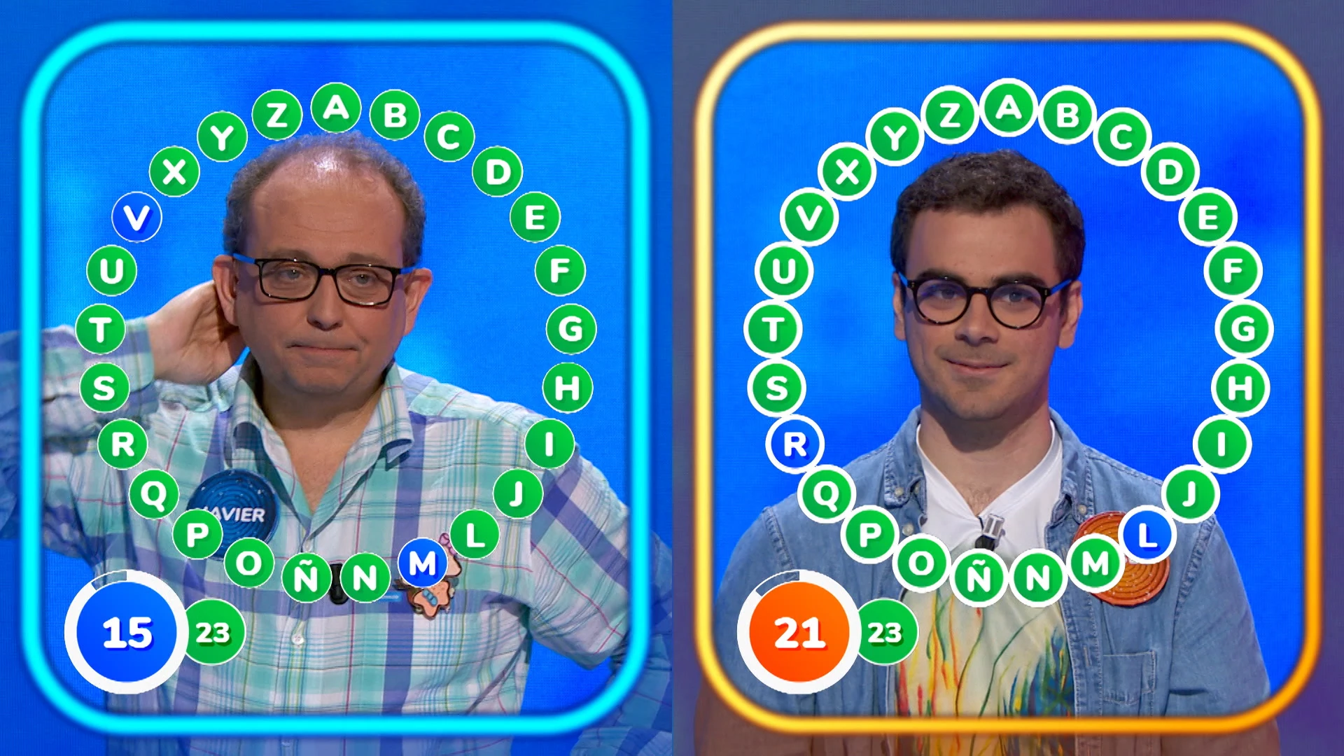 Los recuentos definen la estrategia de Javier y Pablo con un empate a 23 en ‘El Rosco’