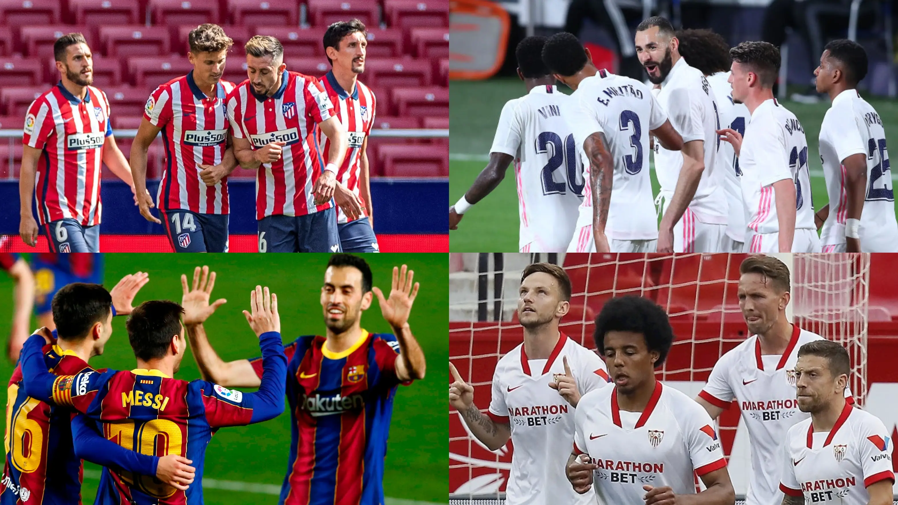 Atlético de Madrid, Real Madrid, Barcelona o Sevilla: ¿Quién va a ganar la Liga Santander? Atlético de Madrid, Real Madrid, Barcelona o Sevilla: ¿Quién va a ganar la Liga Santander?