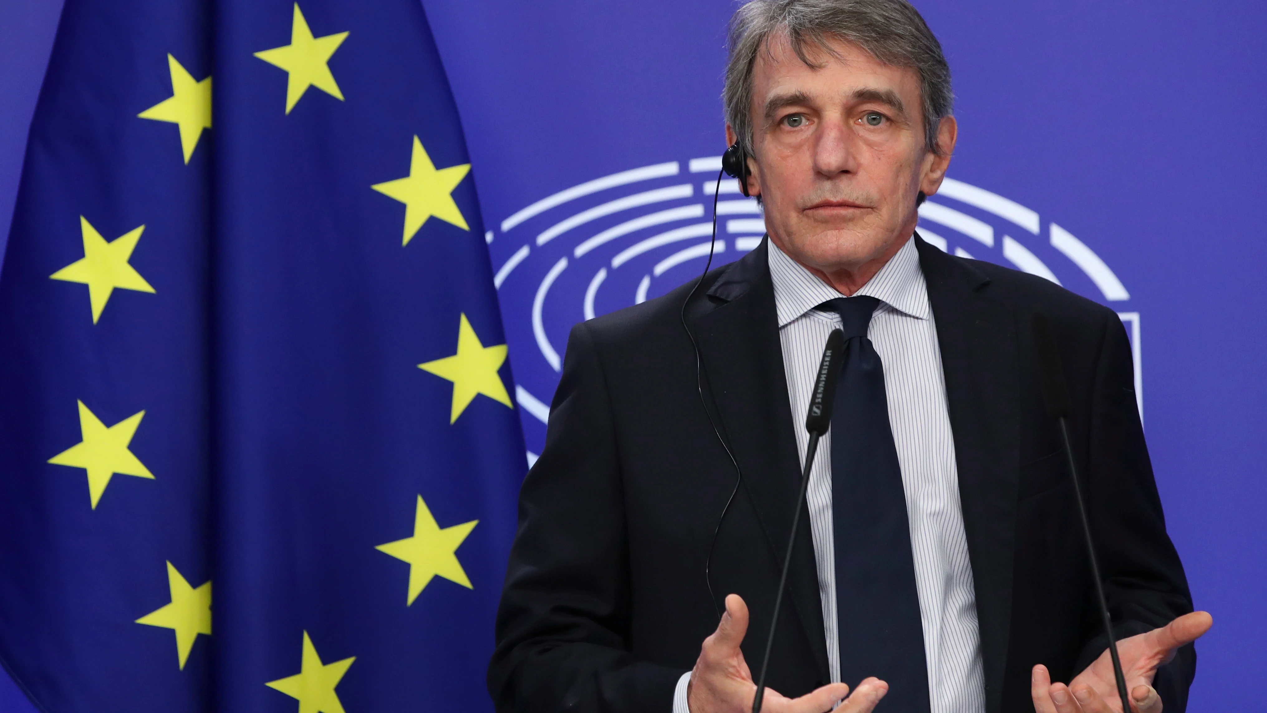 El presidente del Parlamento Europeo, David Sassoli El presidente del Parlamento Europeo, David Sassoli
