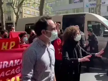Manifestantes en el Día del Trabajador en Estambul Manifestantes en el Día del Trabajador en Estambul