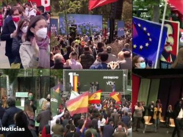 Actos de la campaña de las elecciones de Madrid de este sábado 1 de mayo