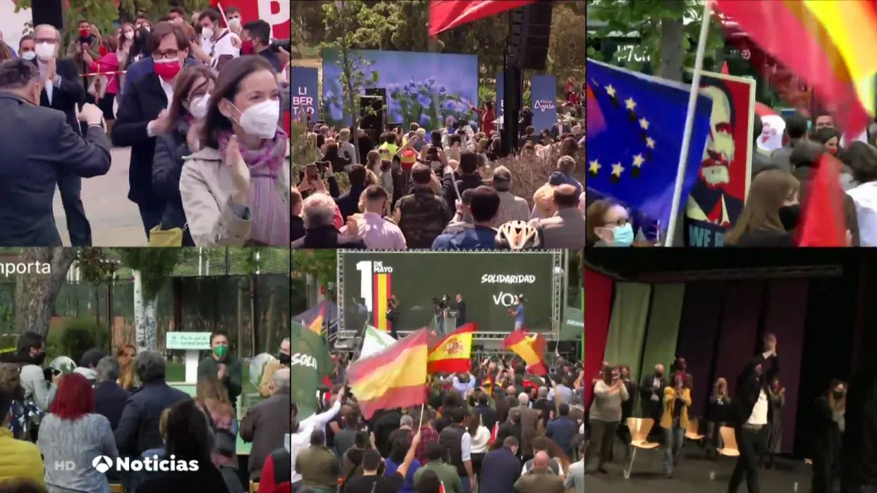Actos de la campaña de las elecciones de Madrid de este sábado 1 de mayo Actos de la campaña de las elecciones de Madrid de este sábado 1 de mayo