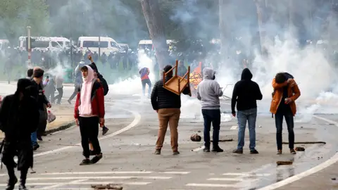 Varias personas en el Bois de la Cambre en Bruselas Varias personas en el Bois de la Cambre en Bruselas