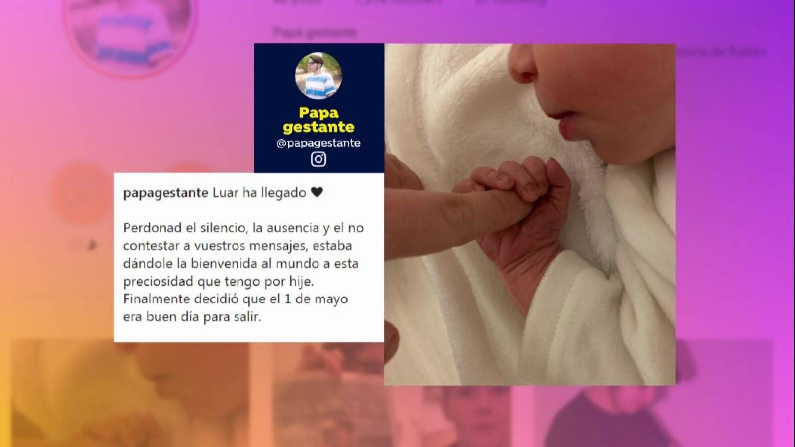 Rubén Castro, el primer trans español que hace pública su maternidad