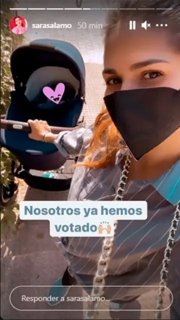 Sara Sálamo en su perfil de Instagram