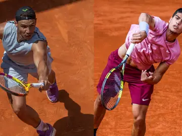 Rafa Nadal - Carlos Alcaraz: Horario y dónde ver el partido del Mutua Madrid Open en directo Rafa Nadal - Carlos Alcaraz: Horario y dónde ver el partido del Mutua Madrid Open en directo