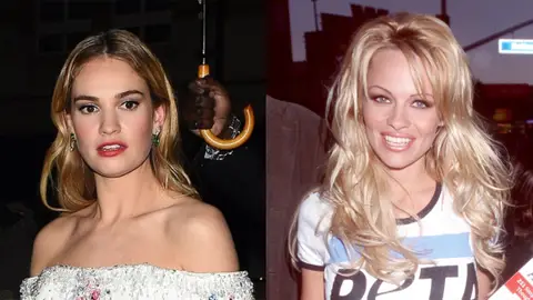 Lily James y Pamela Anderson Lily James y Pamela Anderson