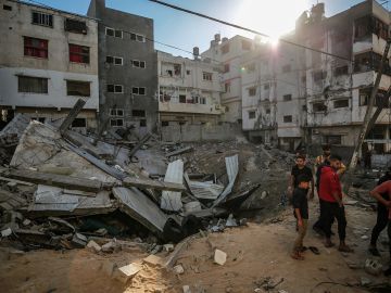 Destrucción en la Franja de Gaza por los ataques de Israel