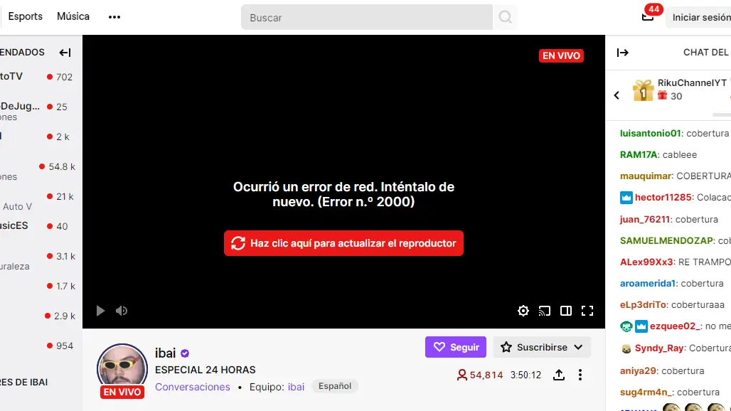 Twitch da error en España y TheGrefg manda un mensaje a Ibai llanos Twitch da error en España y TheGrefg manda un mensaje a Ibai llanos