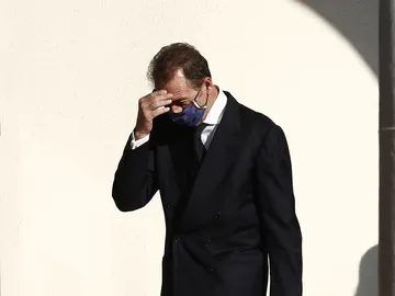 Alessandro Lequio, en el funeral de su hijo Alessandro Lequio, en el funeral de su hijo