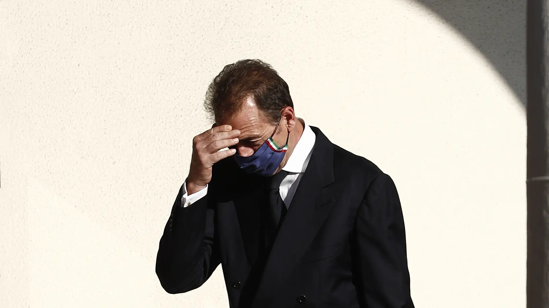 Alessandro Lequio, en el funeral de su hijo