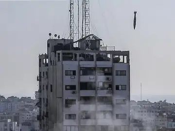 Un misil isrealí cae sobre Gaza Un misil isrealí cae sobre Gaza