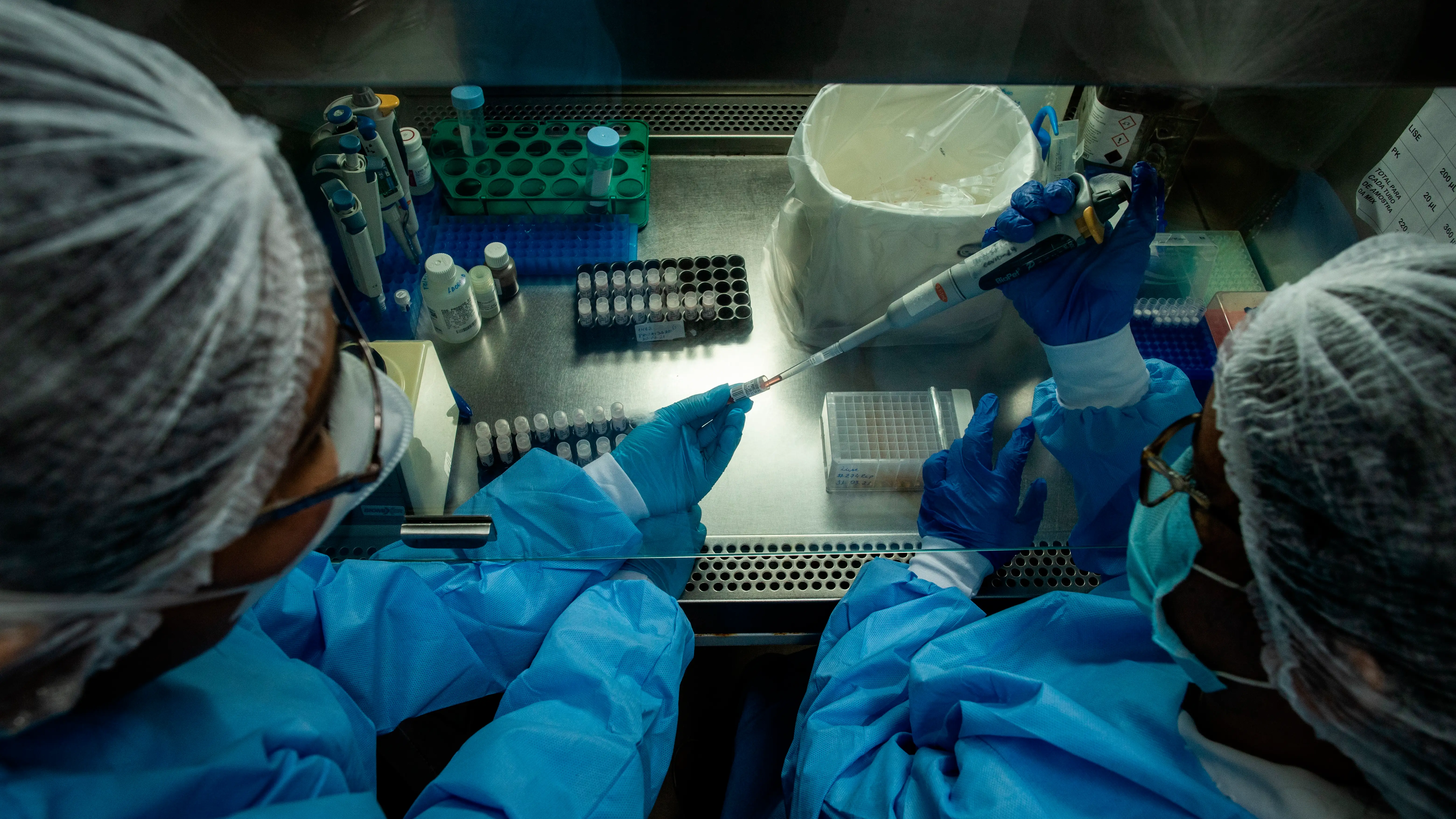 Laboratorio en el que se investigan distintas cepas del coronavirus Laboratorio en el que se investigan distintas cepas del coronavirus