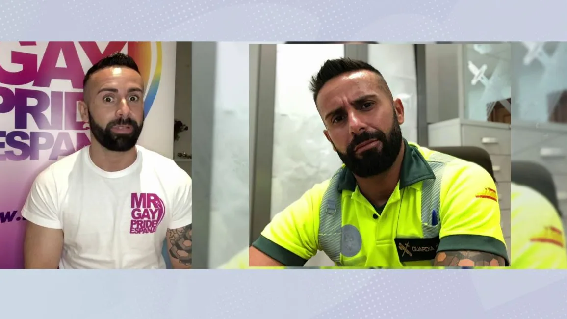 Un guardia civil en el Mr Gay Pride.