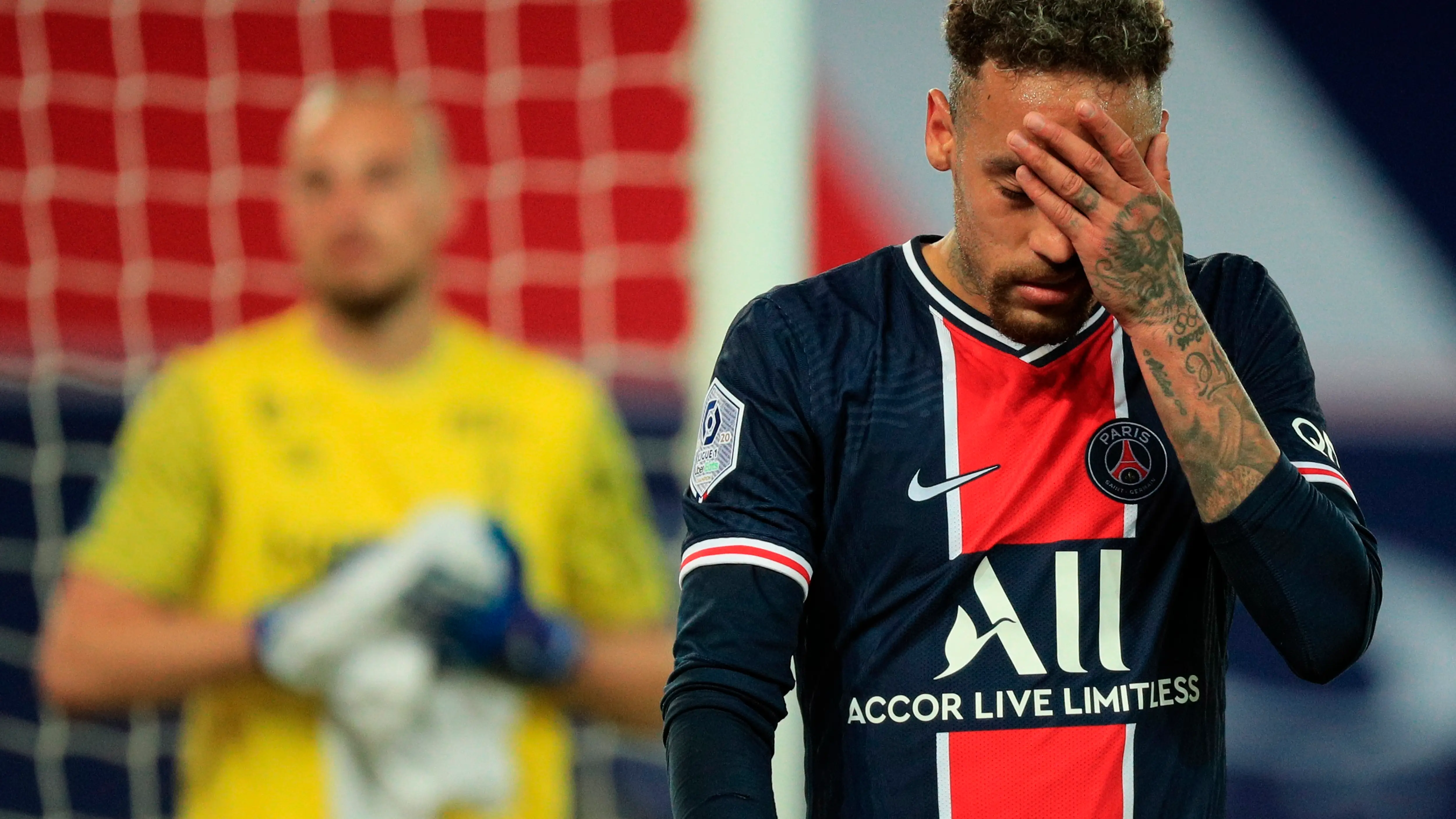 Neymar, durante un partido del PSG Neymar, durante un partido del PSG