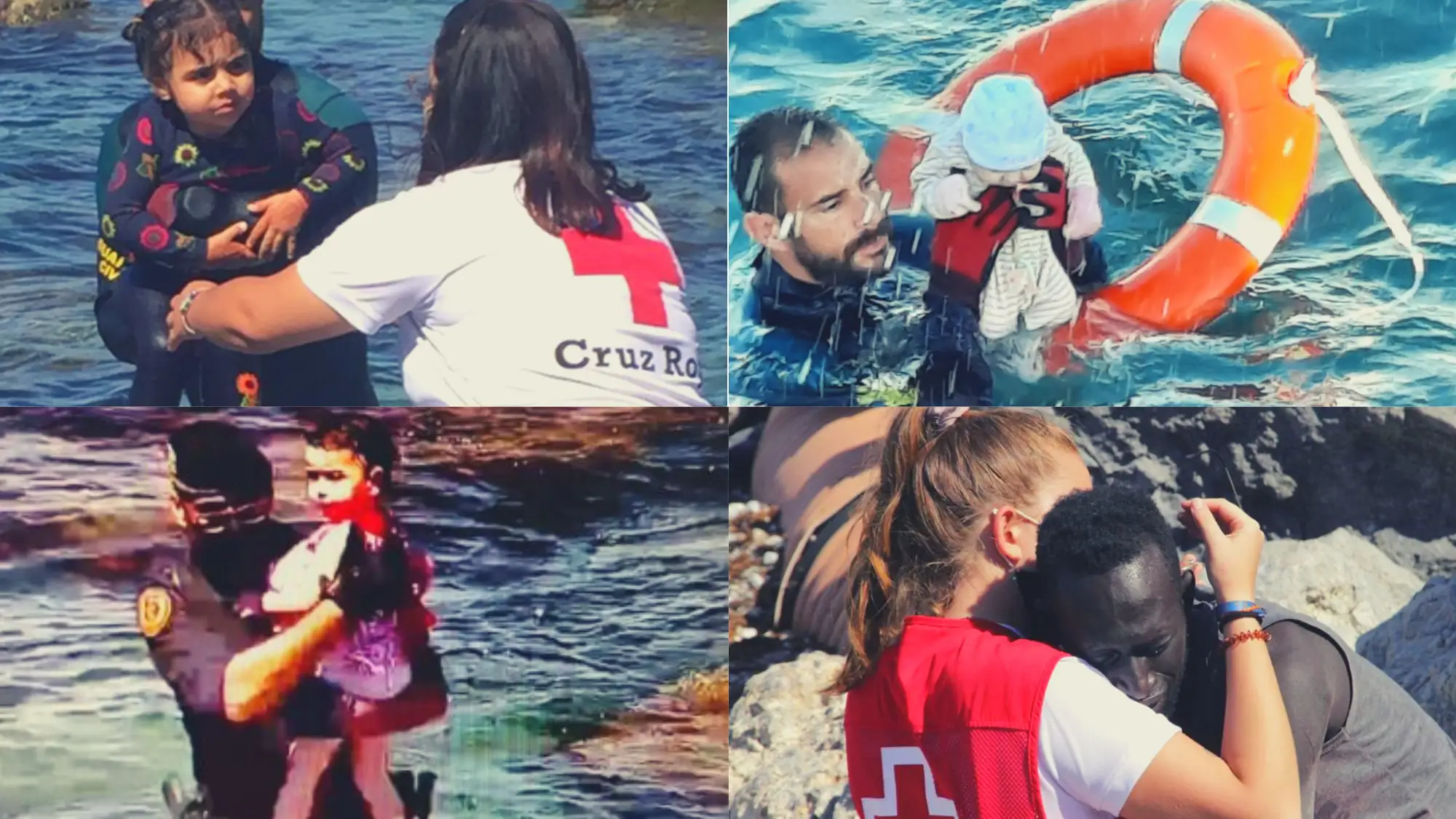 La Guardia Civil rescata a decenas de menores en el mar de Ceuta, entre ellos varios bebés La Guardia Civil rescata a decenas de menores en el mar de Ceuta, entre ellos varios bebés