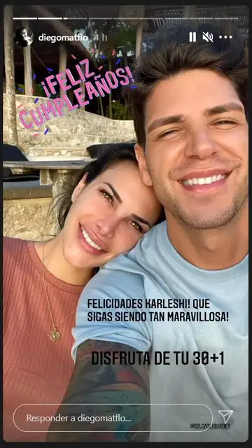 La felicitación de Diego Matamoros a Carla Barber La felicitación de Diego Matamoros a Carla Barber