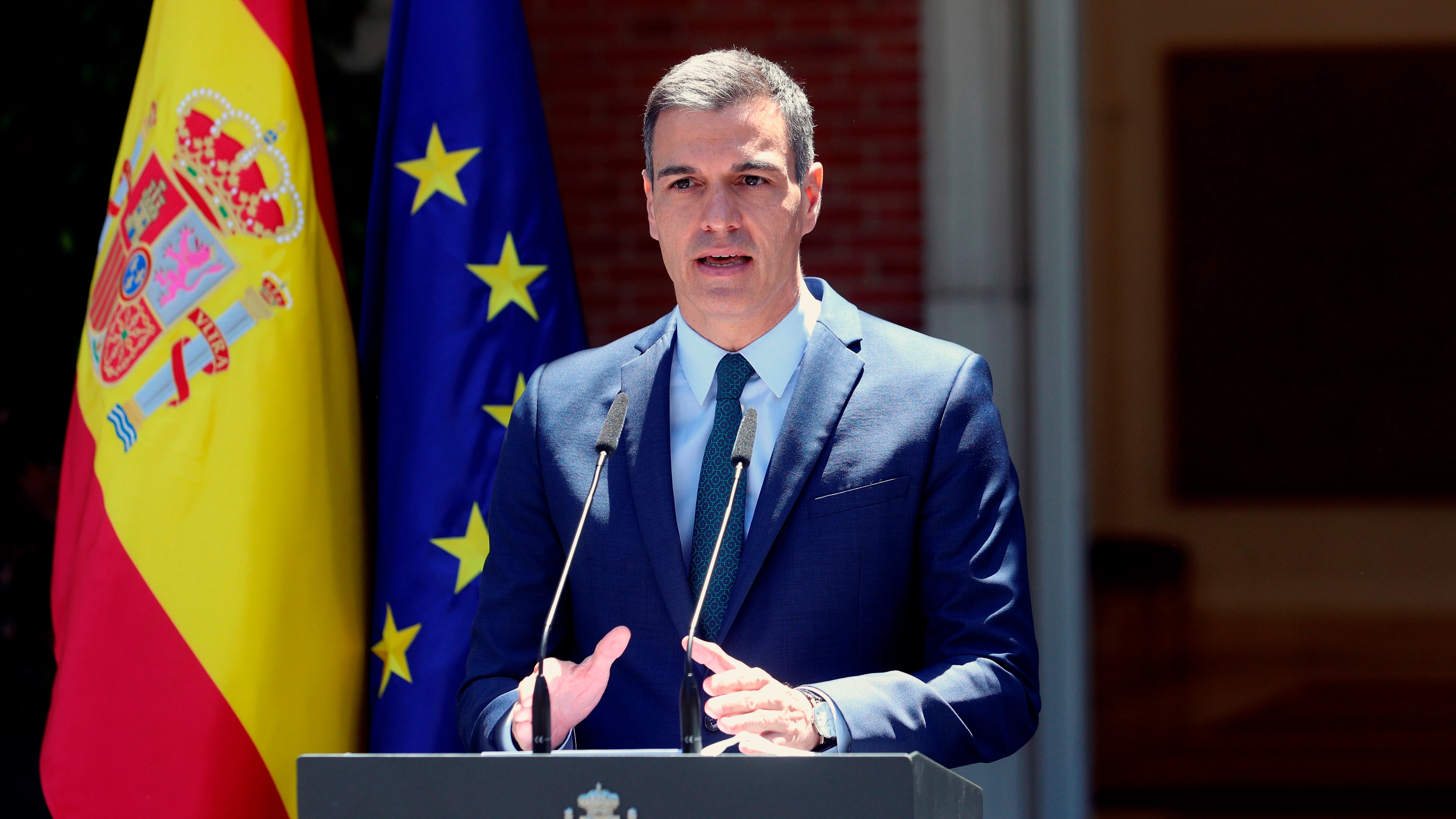 Pedro S&aacute;nchez ofrece una rueda de prensa desde La Moncloa