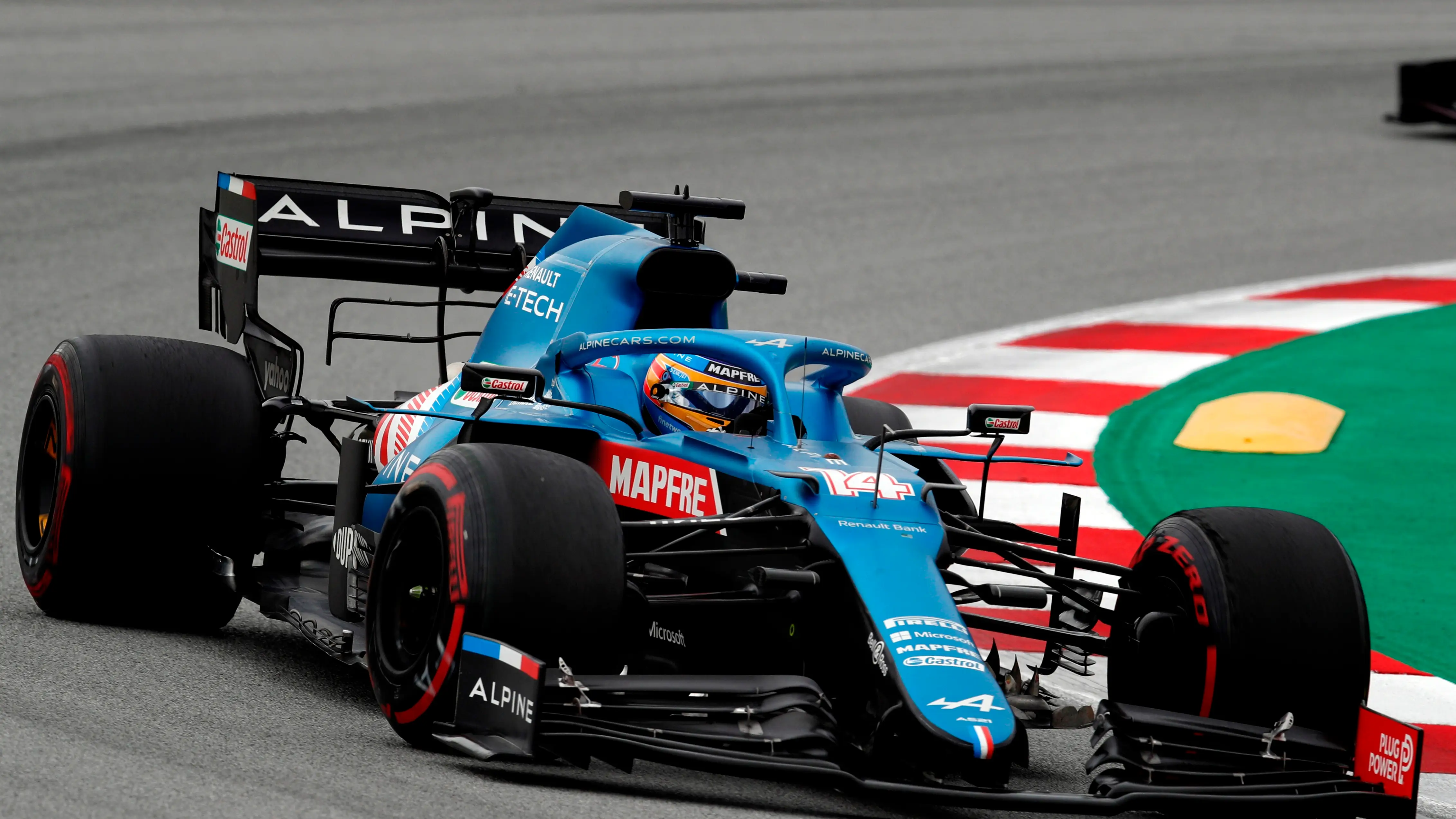  Fernando Alonso pilota el Alpine en el GP de Espa&ntilde;a