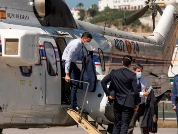 Pedro Sánchez, a su llegada a Ceuta Pedro Sánchez, a su llegada a Ceuta