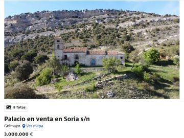 Se vende un monasterio con iglesia y cascada en Soria por 3 millones de euros 