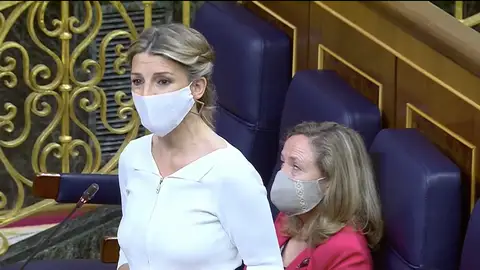 Yolanda Díaz y Nadia Calviño Yolanda Díaz y Nadia Calviño