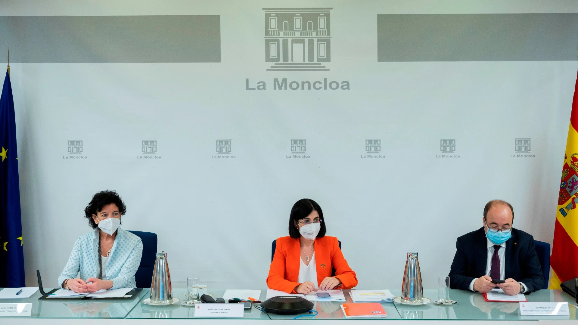 Isabel Celáa, Carolina Darias y Miquel Iceta Coronavirus