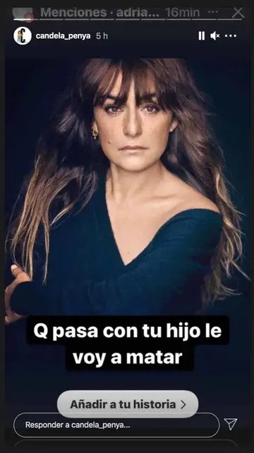 Los mensajes que recibe Candela Peña Los mensajes que recibe Candela Peña