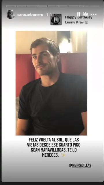 La felicitación de Sara a Iker La felicitación de Sara a Iker