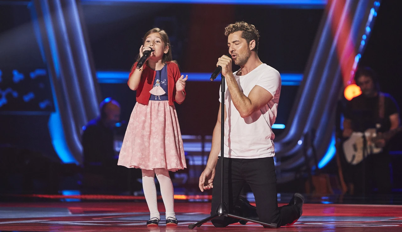 David Bisbal canta 'Mi princesa' con Alison Fernández en las Audiciones a ciegas de 'La Voz Kids'