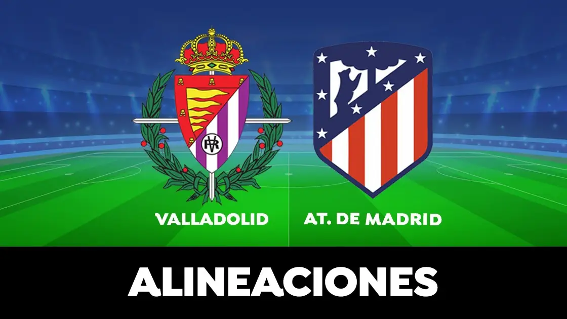 Alineaci&oacute;n del Atl&eacute;tico de Madrid contra el Valladolid en el partido de Liga Santander 