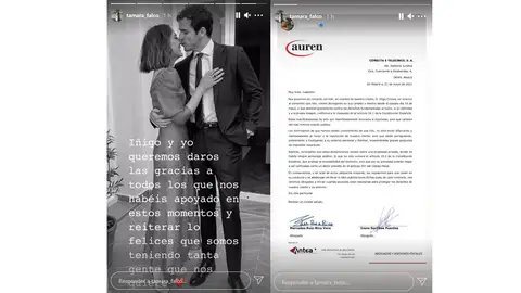 Tamara Falcó publica el comunicado de su novio Tamara Falcó publica el comunicado de su novio