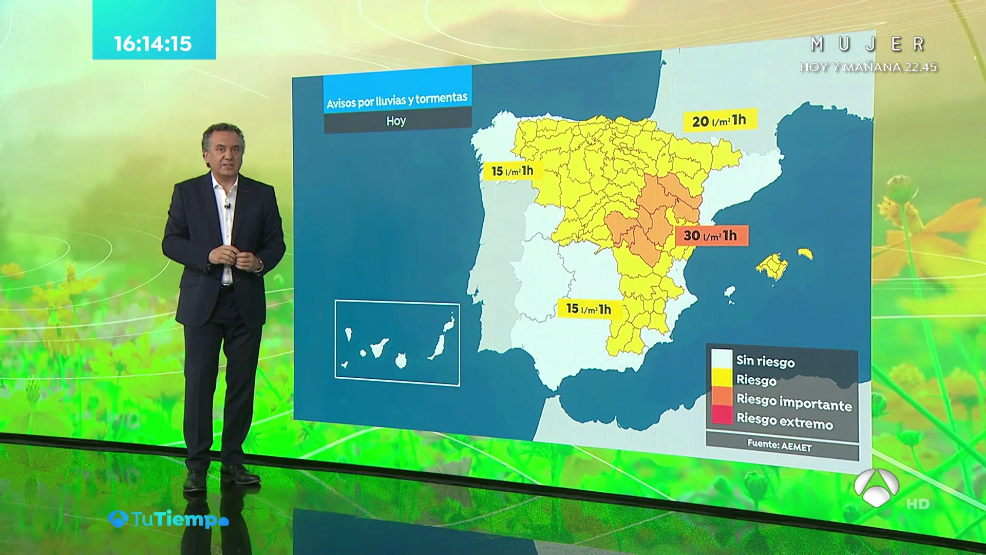 La previsi&oacute;n del tiempo hoy: Se esperan lluvias fuertes en el cuadrante noreste peninsular con descenso t&eacute;rmico