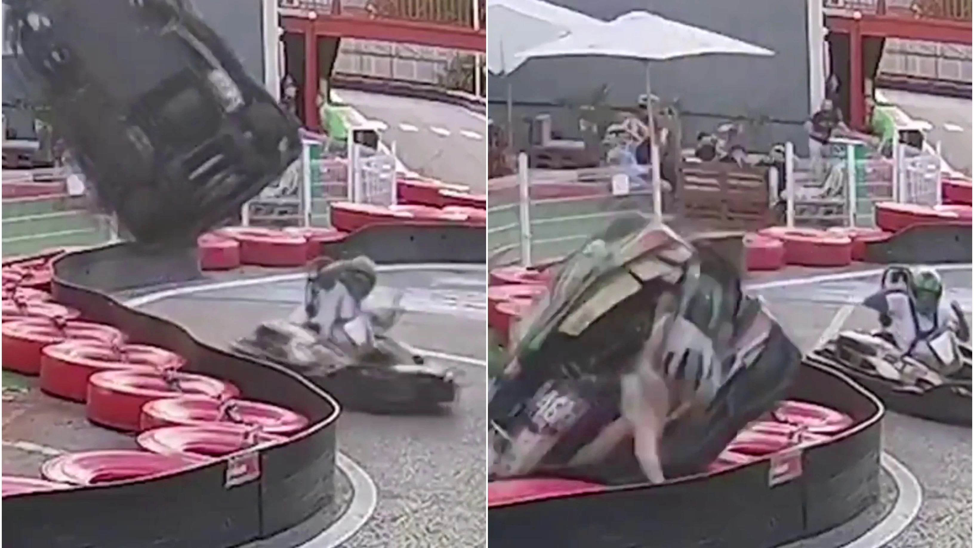 Impactante accidente en un circuito de karting de Madrid