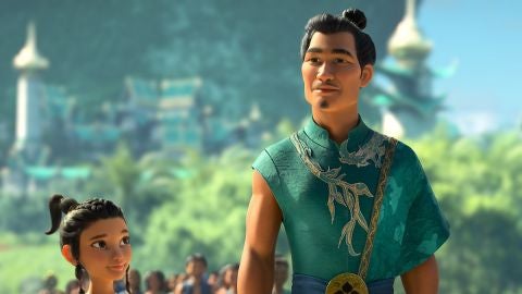 Raya y su padre en 'Raya y el último dragón'